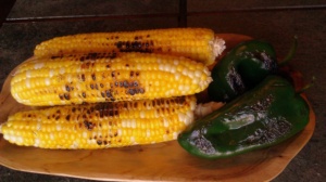 Grilled Corn and Poblanos