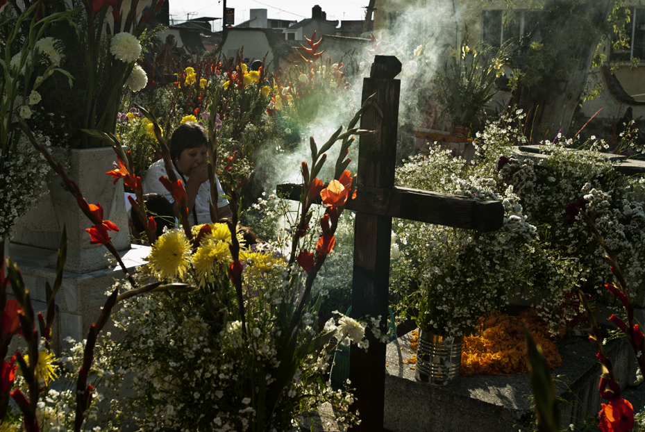 Families gathered at the cemetery to celebrate their beloved ones