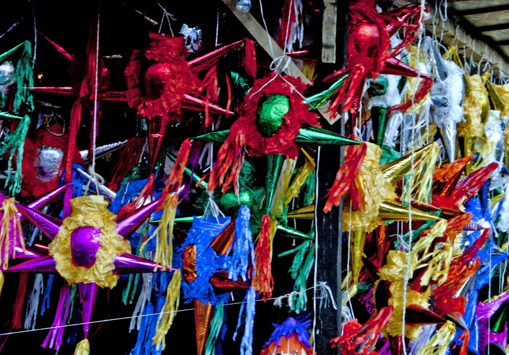 Traditional Piñatas used for Las Posadas