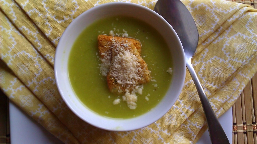 Roasted leek and potato soup