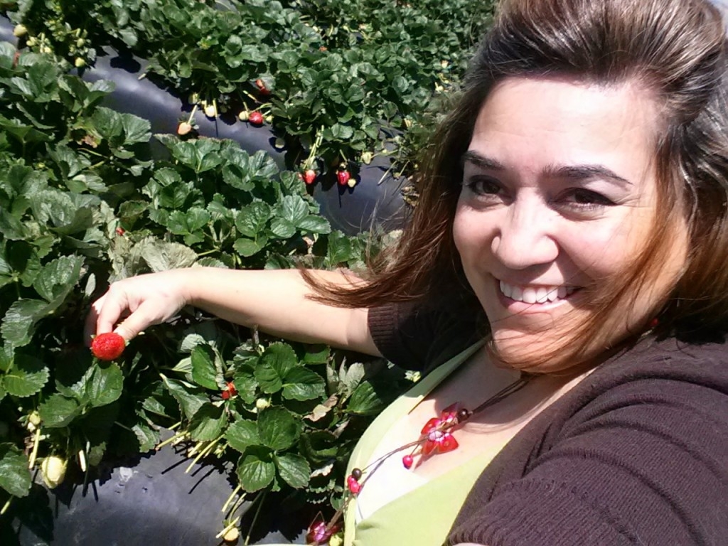 Adriana Martin Picking Fresh Strawberries at Wish Farms, Duette, FL