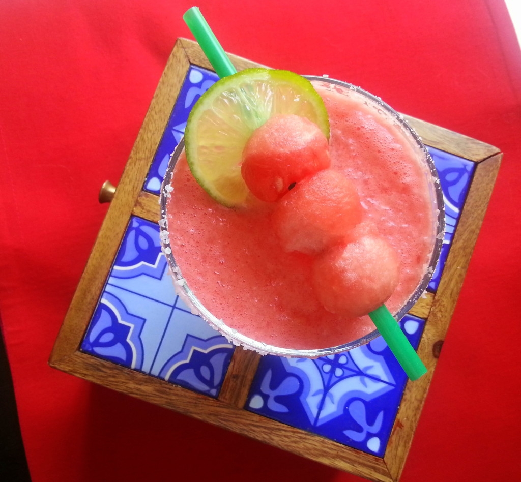 Margarita de Sandía, una bebida perfecta para un día caluroso.