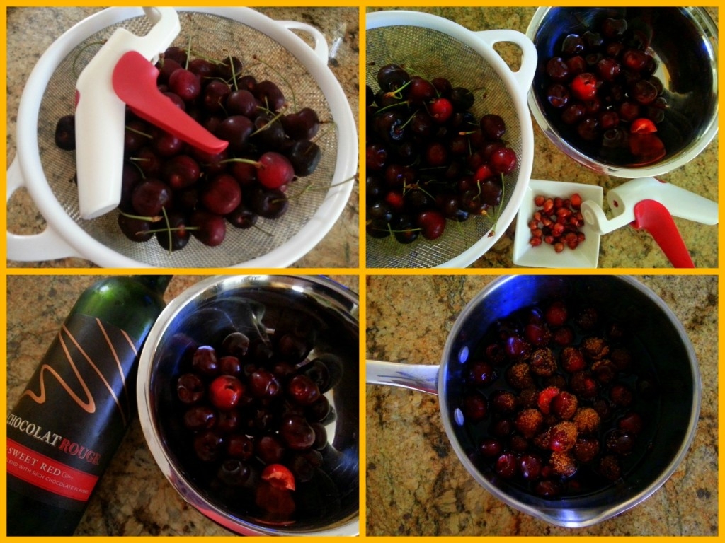 Chocolate Wine and Cherries Preparation