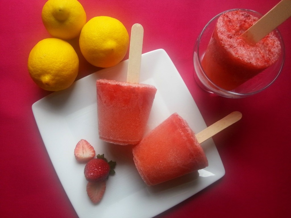 Strawberry Margarita Popsicles - Just a Taste