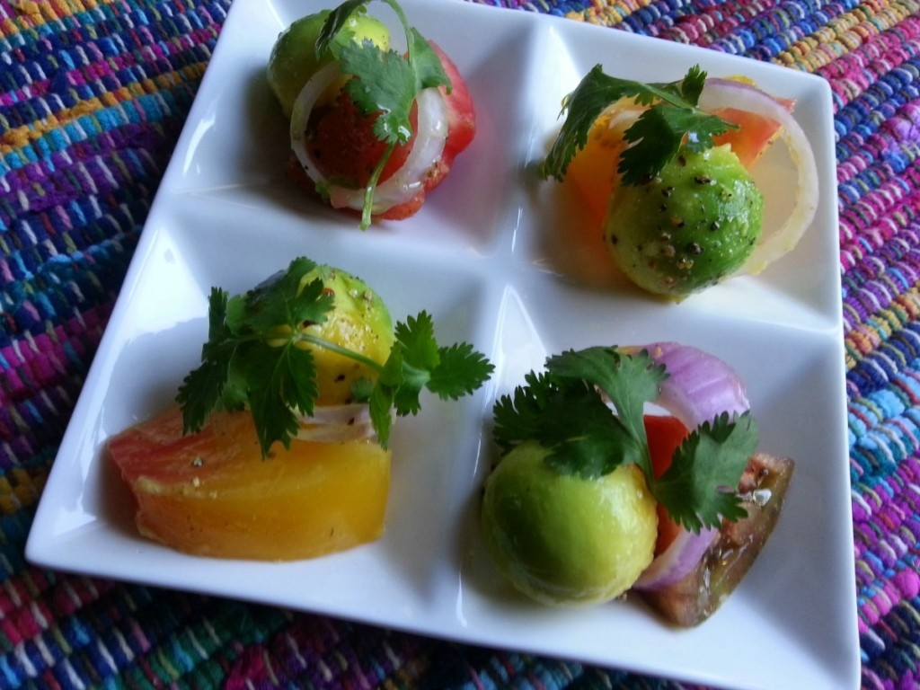 Heirloom Tomato and Avocado Salad Suggestion for Plating