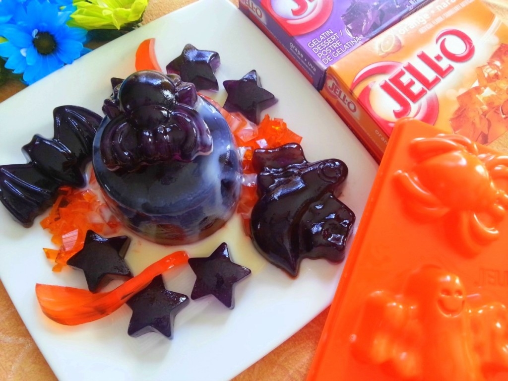 Halloween Jello Drizzled with Condensed Milk #ABRecipes