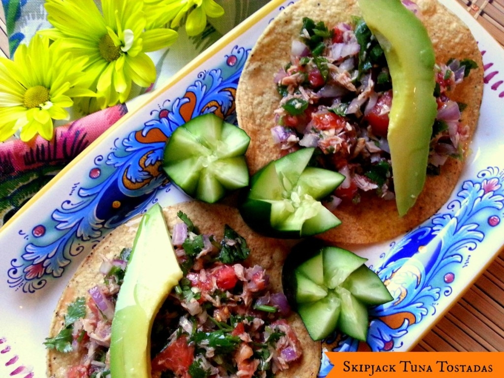 Skipjack Tuna Tostadas with Ocean Naturals