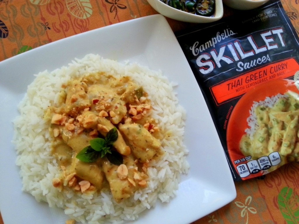 Thai Chicken Green Curry with Campbells Skillet sauces #dinnersauces
