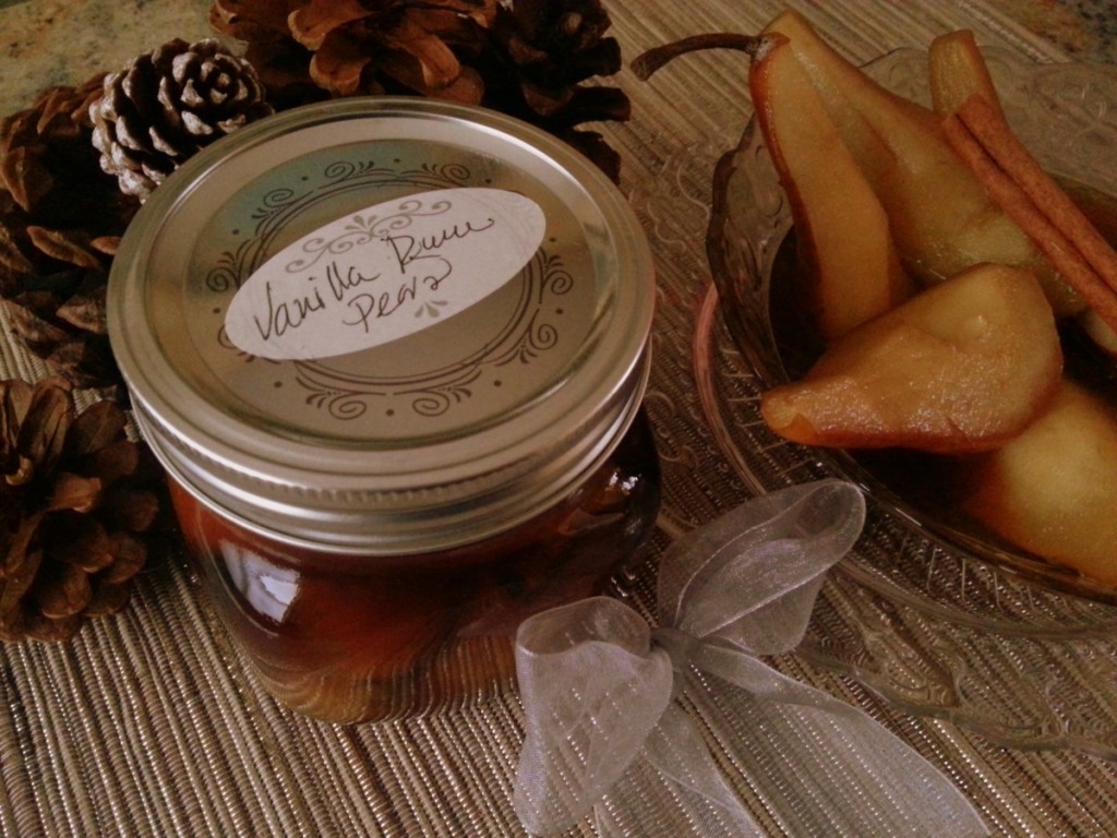 Vanilla Rum Pears as a holiday gift #ABRecipes