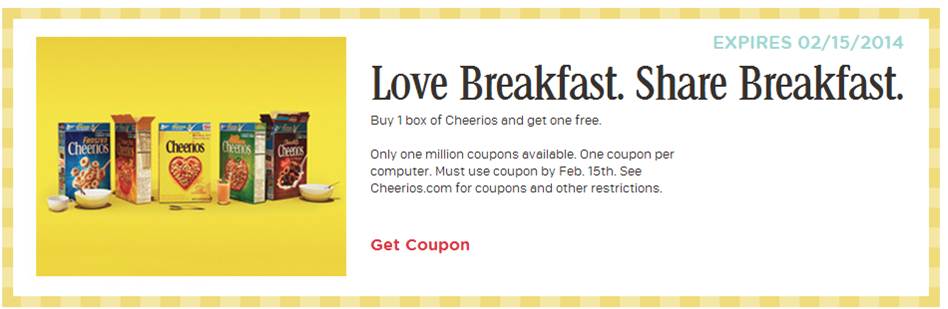 Cheerios BOGO