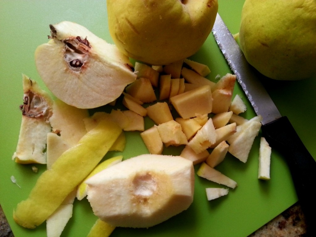 Chopping quince #ABRecipes