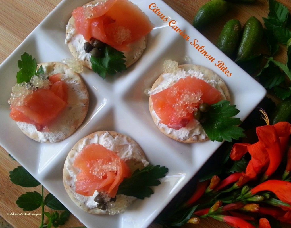 Citrus Caviar Salmon Bites #ABRecipes
