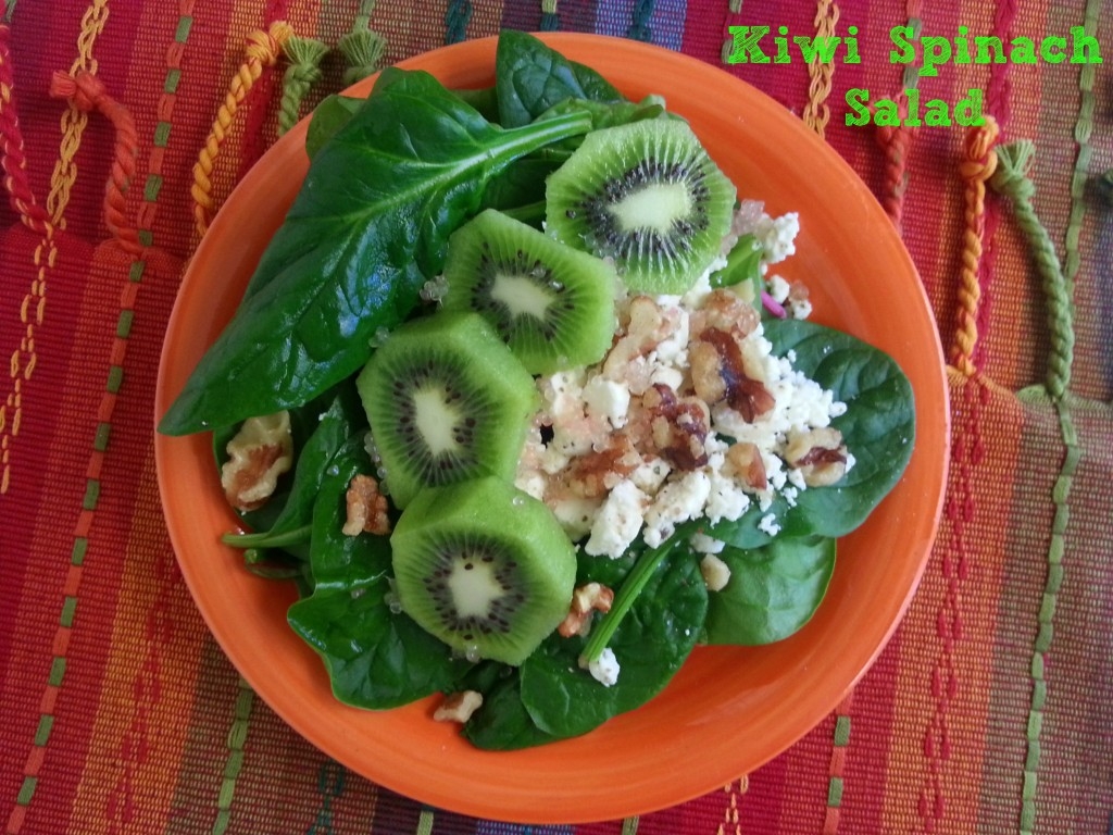 Kiwi spinach salad #ABRecipes