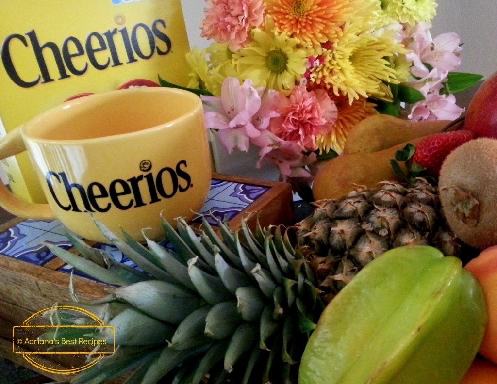 My  table for  #FamilyBreakfast with Cheerios