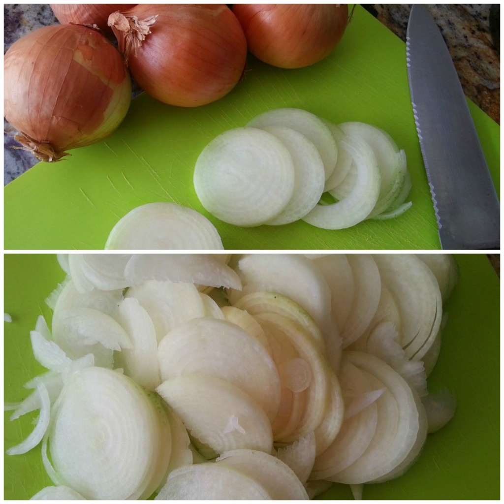 Cutting the Onions for the French Onion Soup #ABRecipes