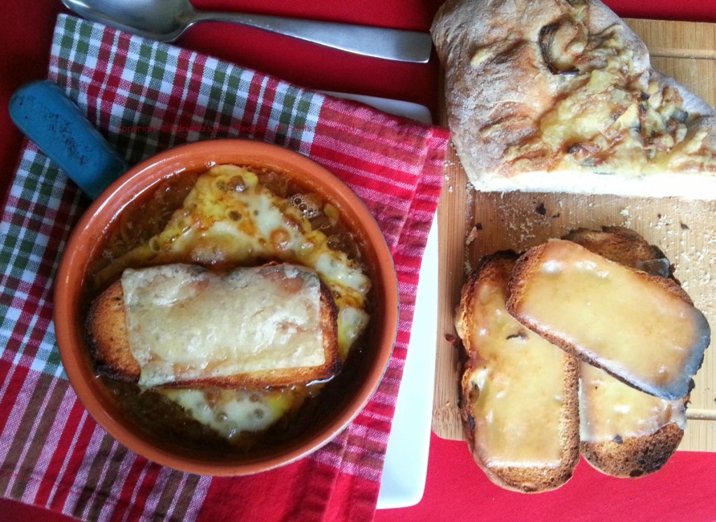 French Onion Soup and artisan bread toast #ABRecipes 