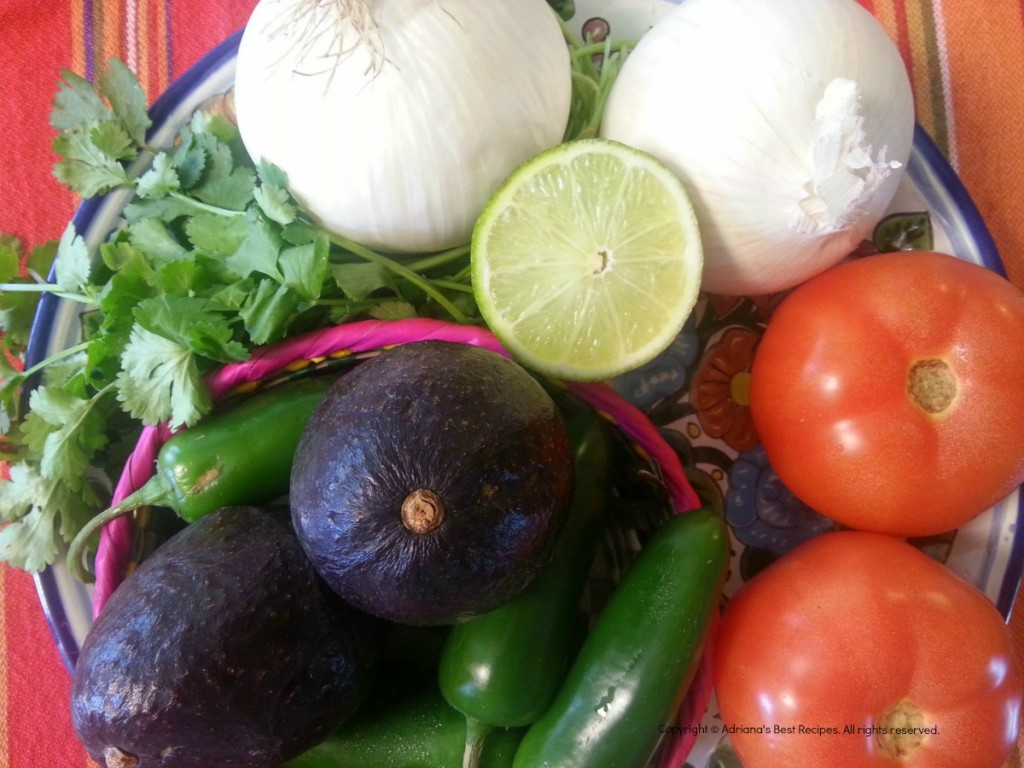 Ingredients for preparing fresh guacamole #ABRecipes