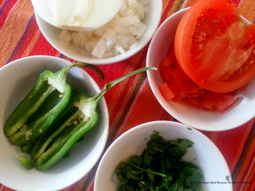 Chopped ingredients for preparing fresh guacamole #ABRecipes