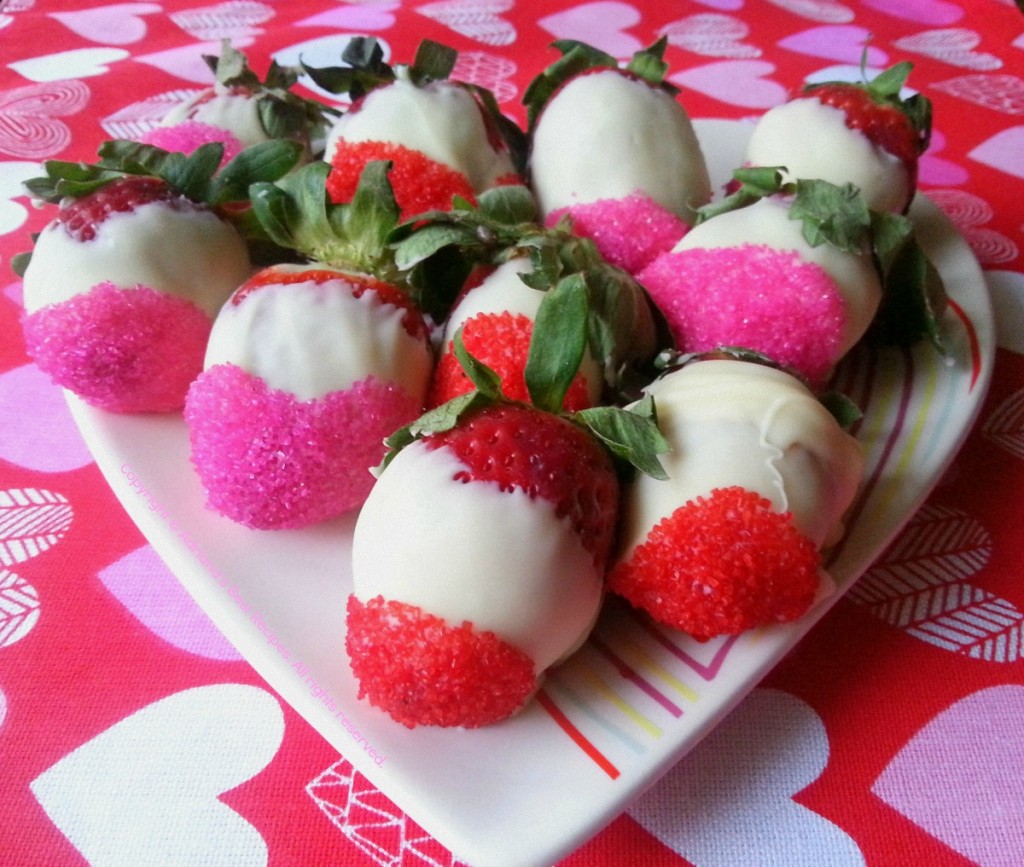 White Chocolate Strawberries, perfect treat for Valentine's Day  #ABRecipes