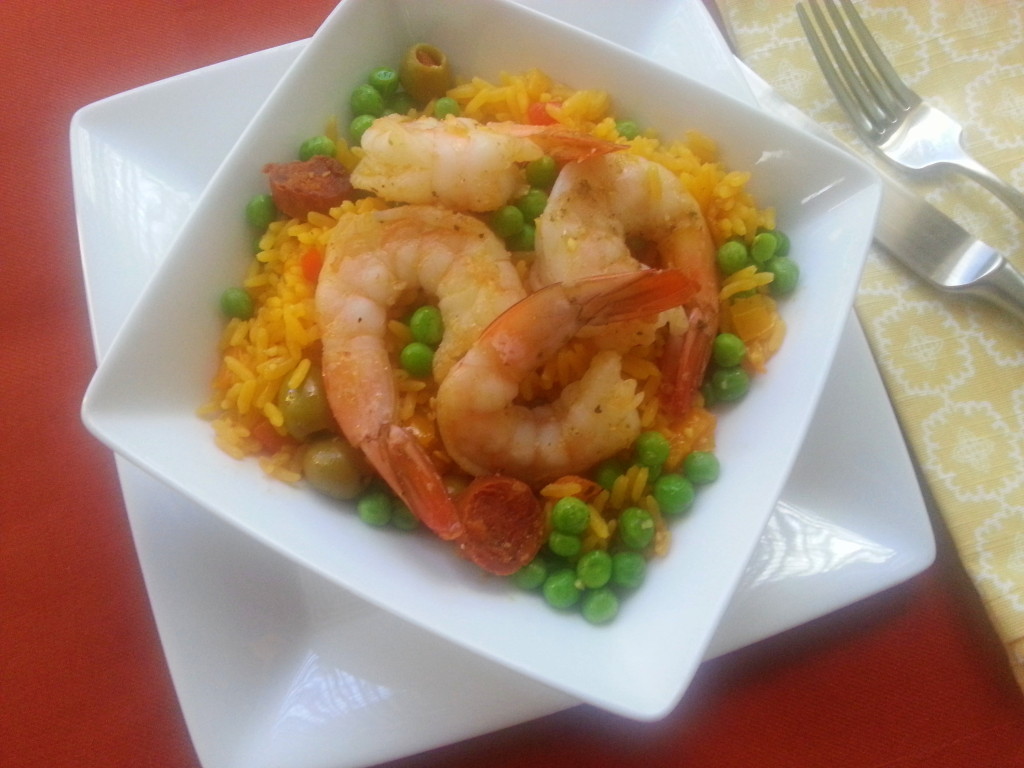 Easy Shrimp Paella for Fat Tuesday #ABRecipes