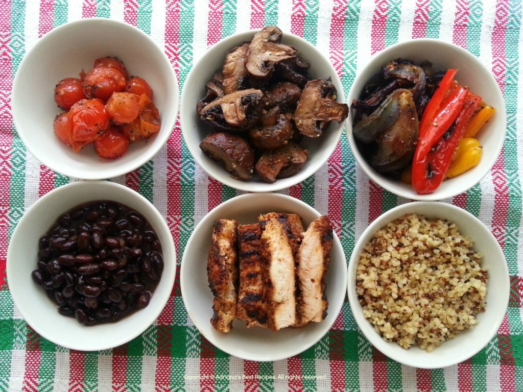 Ingredients for the Mexican Bowl #MushroomMakeover #Ad