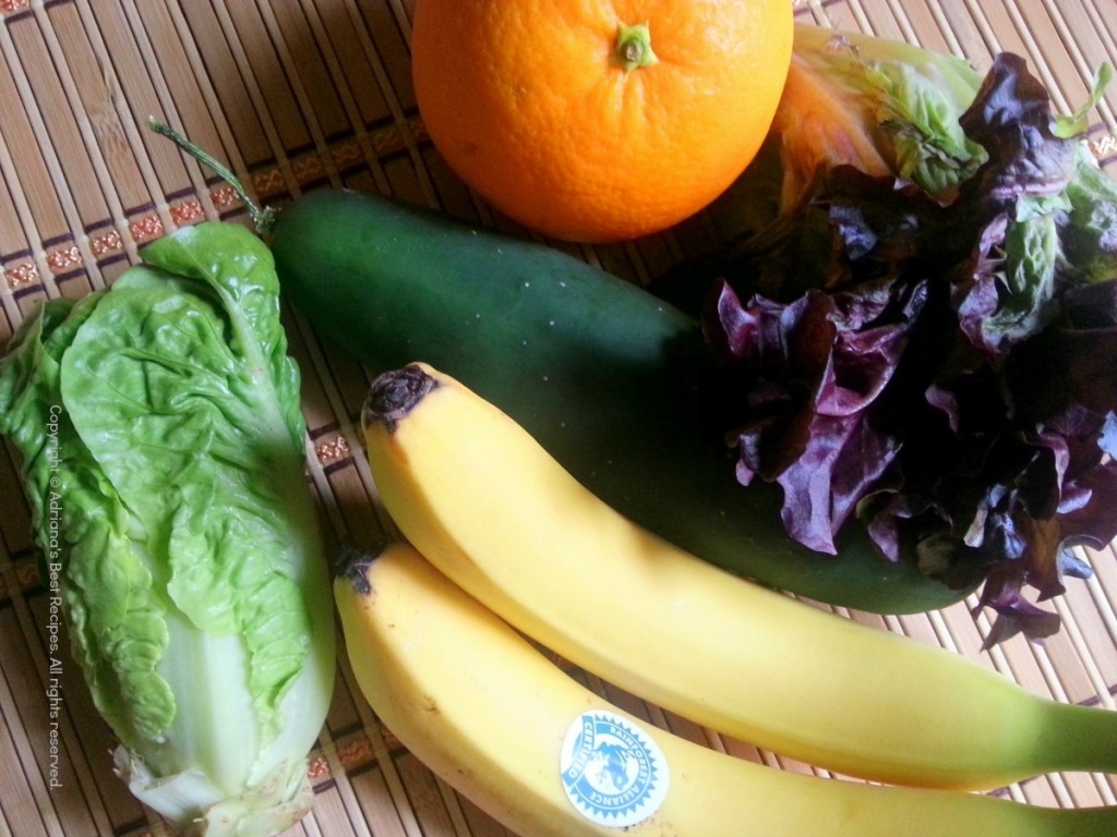 Ingredients to prepare my favorite green juice smoothie #ABRecipes