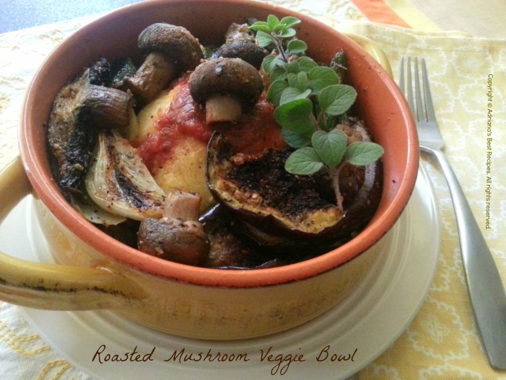 Roasted Mushroom Veggie Bowl #MushroomMakeover
