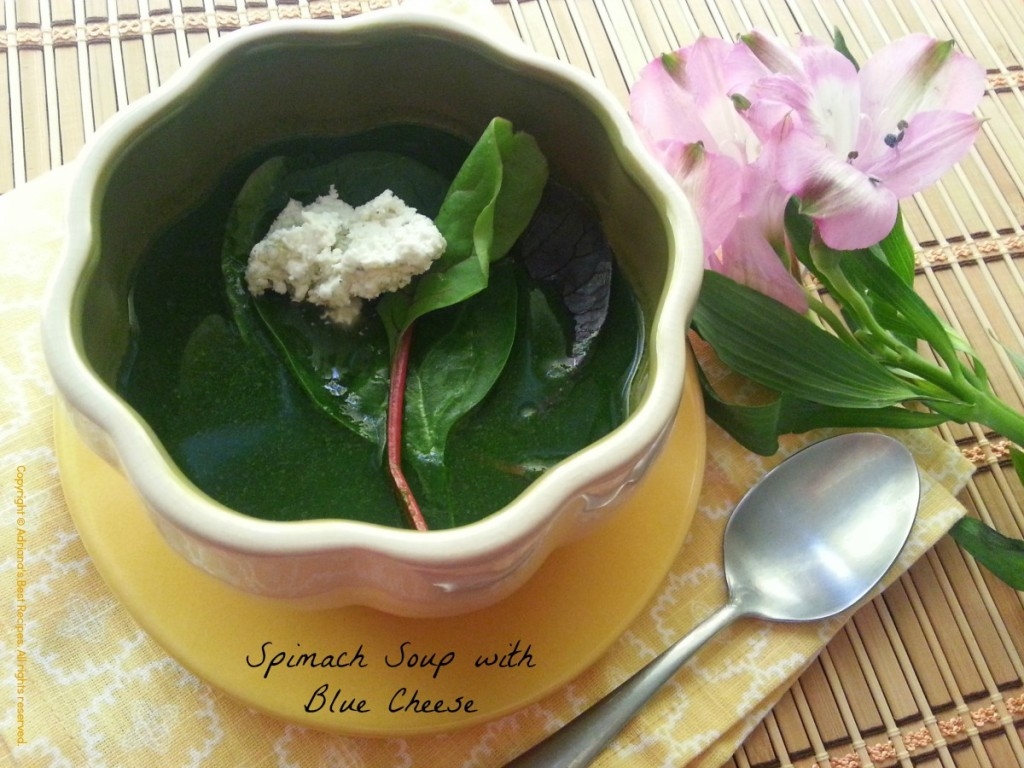 Spinach soup with blue cheese #ABRecipes