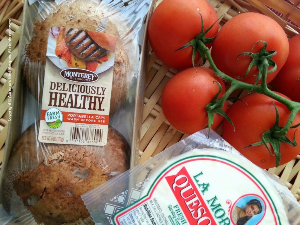 Ingredients for Mushroom Portabella Caprese #MushroomMakeover