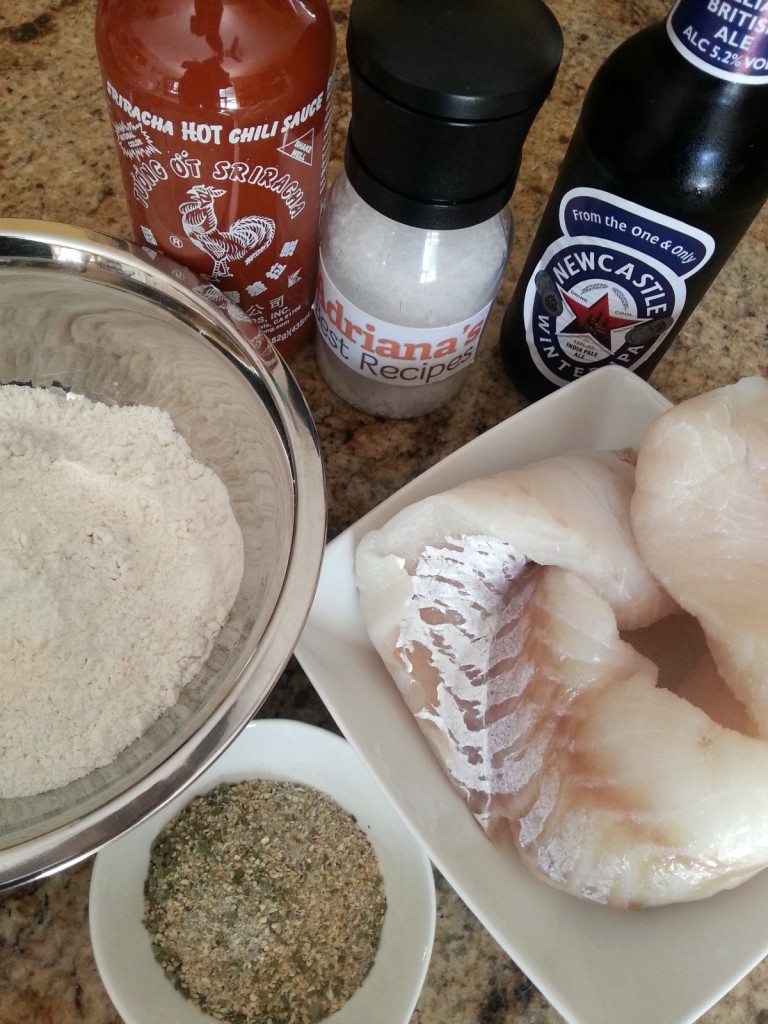 Ingredients for preparing Alaskan Cod Sriracha Bites #ABRecipes