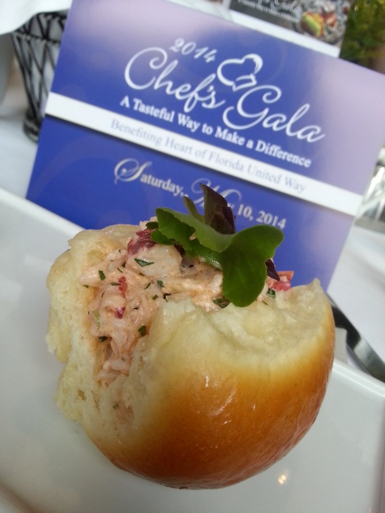 Poached Maine Lobster Truffled Brioche with Garlic Aioli, Primo Garden Chives and Crispy Buttermilk-Malt Vinegar Marinated Shallots #ChefsGala