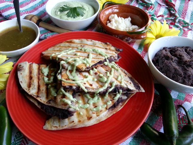 Refried Beans and Cheese Quesadilla #GoAutentico #QuesadillaCookOff #ad