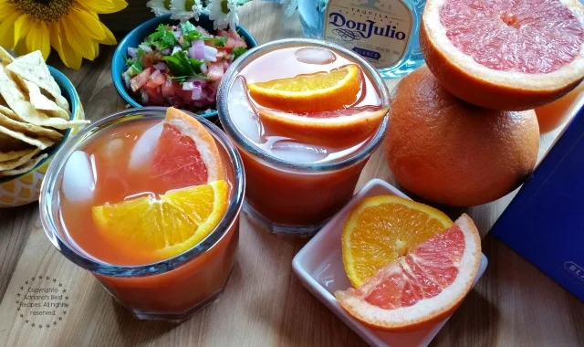 You can pair this Vampiro Cocktail with chips and salsa #DonJulio #ad