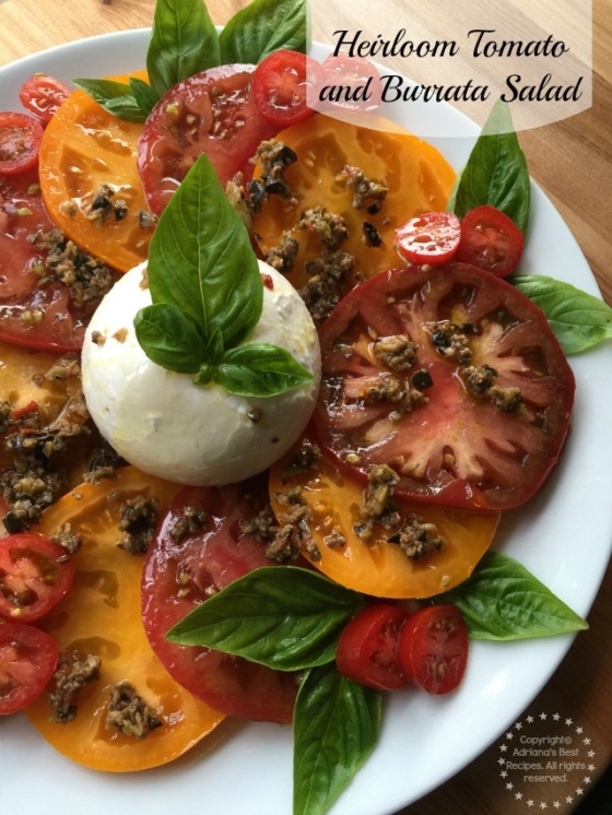 Heirloom Tomato and Burrata Salad - Adriana's Best Recipes