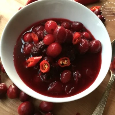 Spicy Blackberry Cranberry Sauce recipe