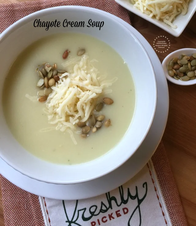 The chayote cream soup recipe is satisfying and luscious a very nice option for a meatless Friday starter