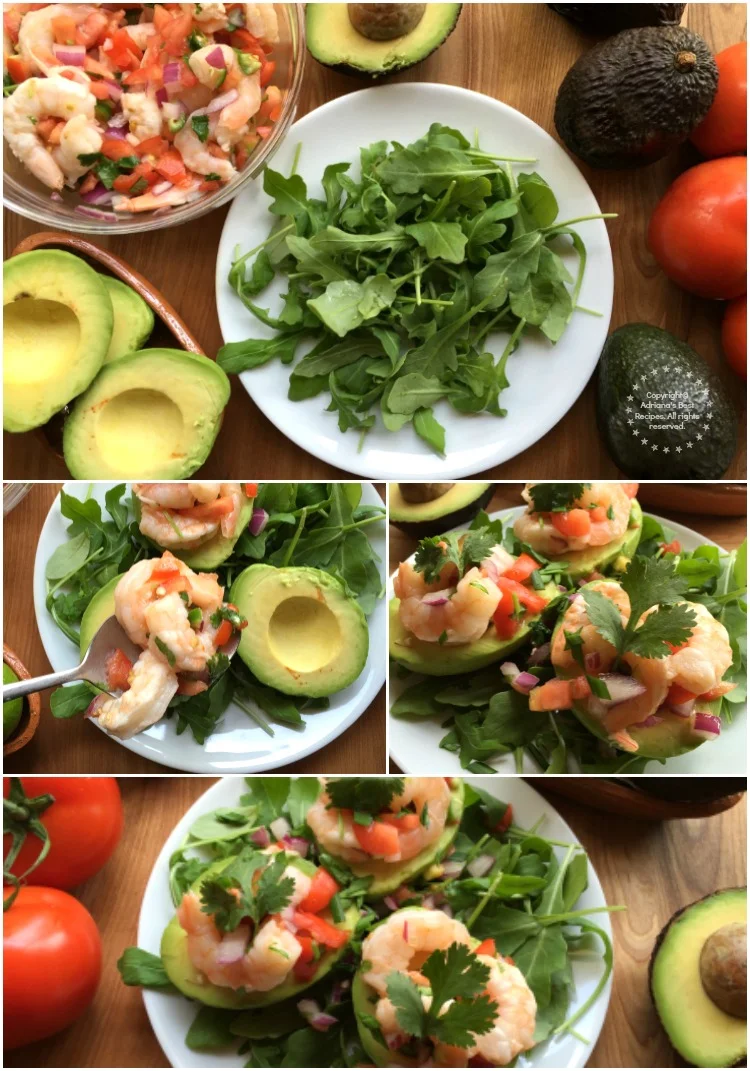 Aguacates Stuffed with Shrimp Salad - Adriana's Best Recipes