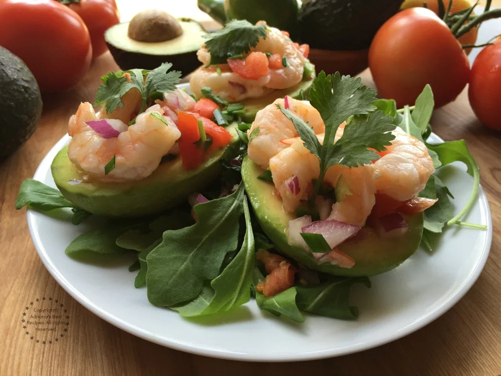 Aguacates Stuffed with Shrimp Salad - Adriana's Best Recipes