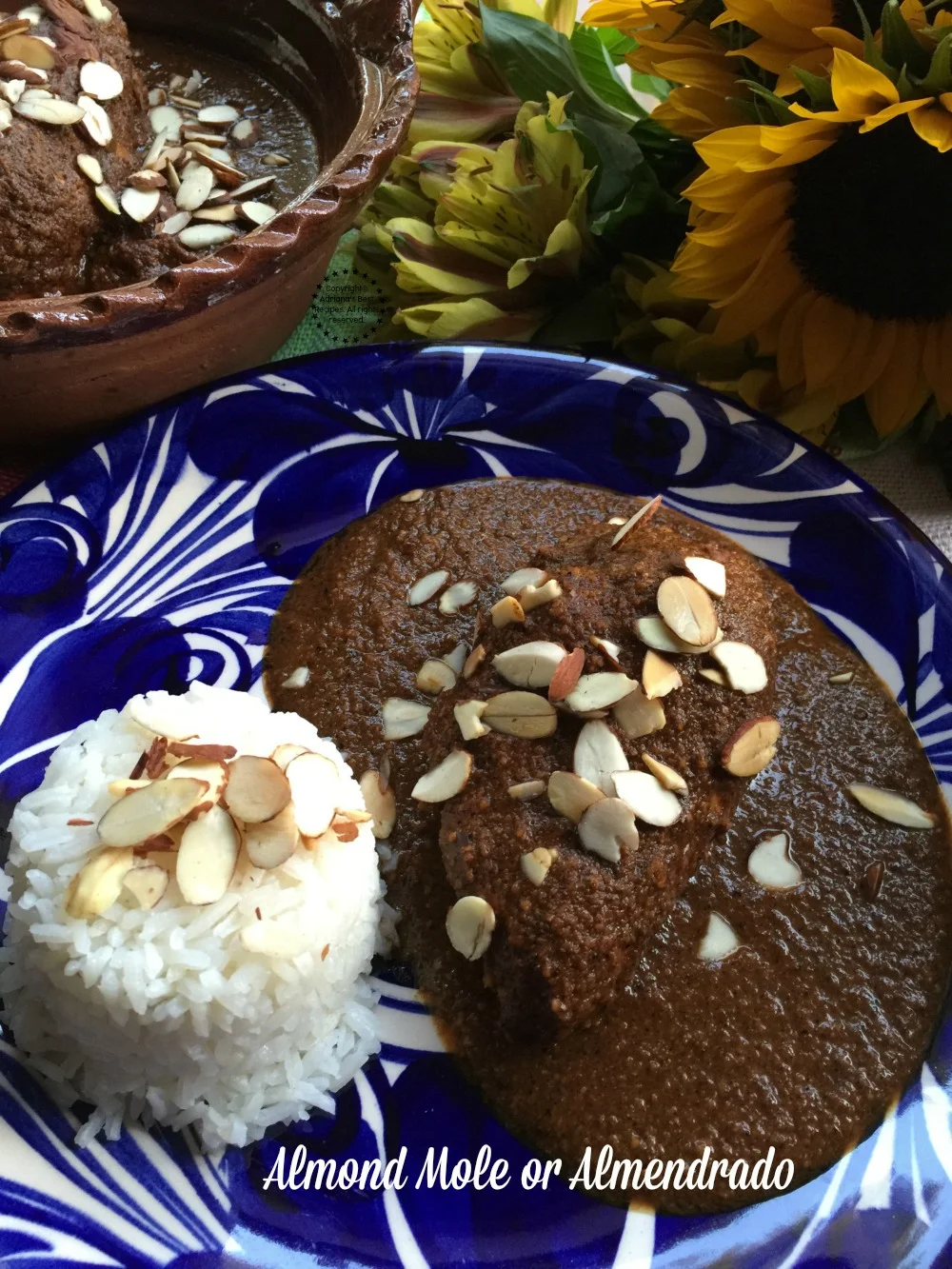 Almond mole or almendrado for Day of the Dead dinner celebrations