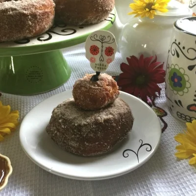 Churro Donuts recipe inspired in Mexican favorites and Day of the Dead traditions