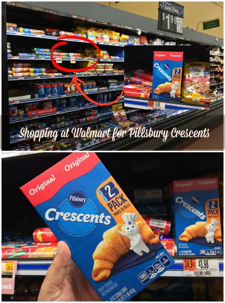 Shopping at Walmart for Pillsbury Crescents