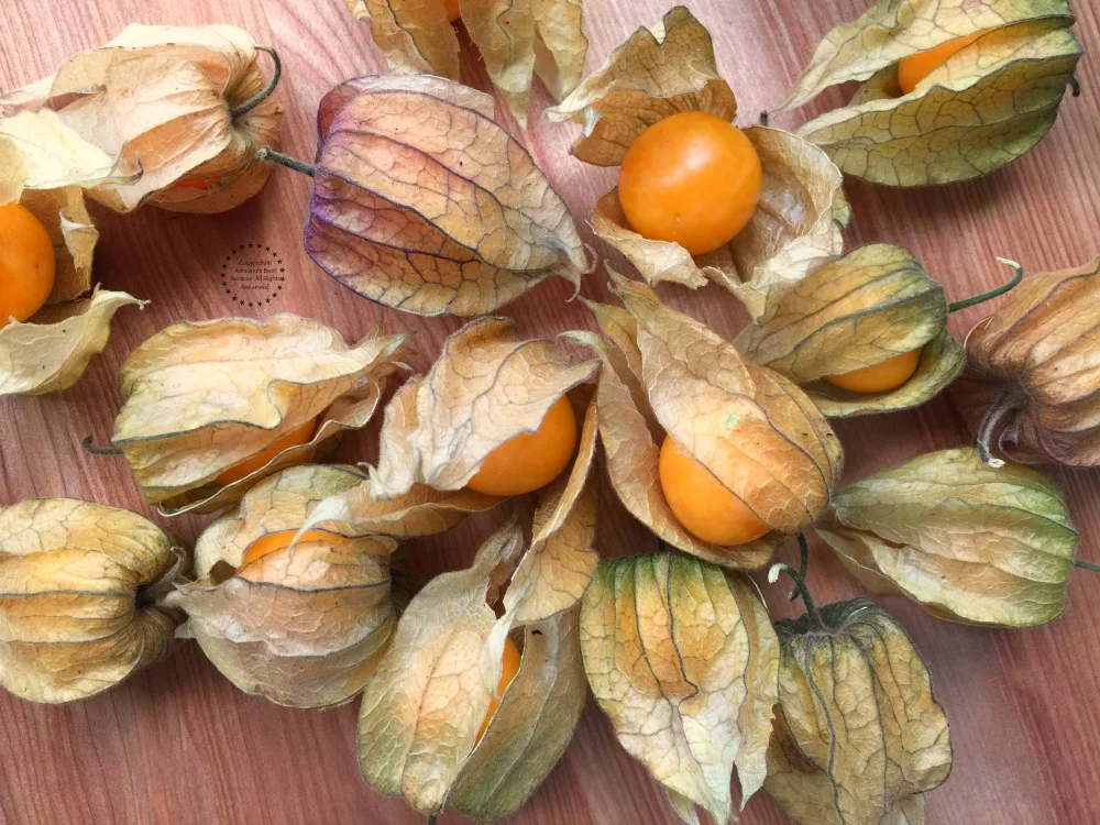 Fresh gooseberries also called golden berries