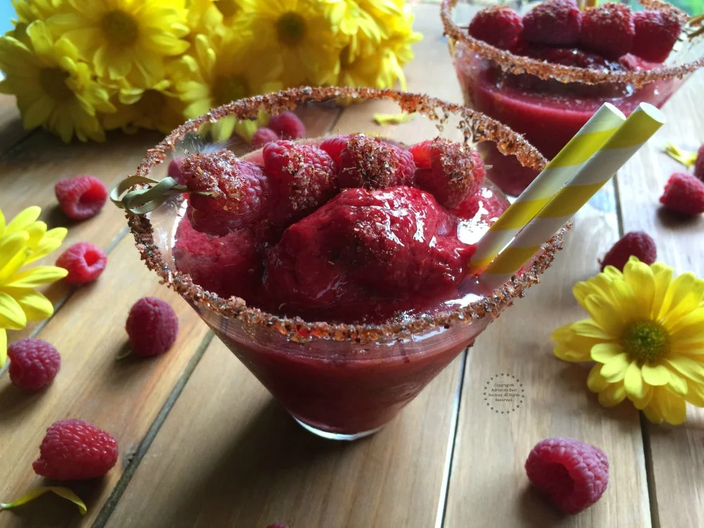 Incredibly Tasty Frozen Raspberry Chamoy Margarita for Mother's Day