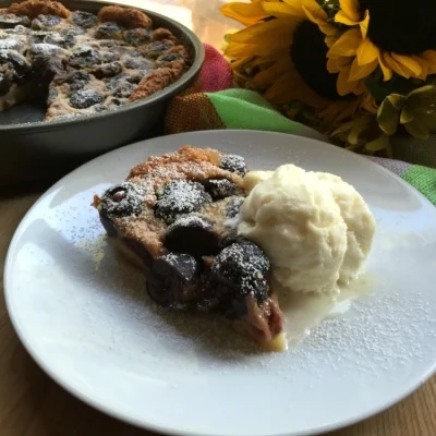 Postre de Cerezas Negras "Clafoutis"