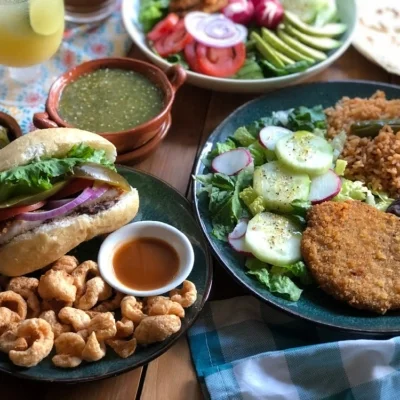 This is the pork milanesa three ways. We made a dinner, a sandwich, and a salad using same pork loin recipe.