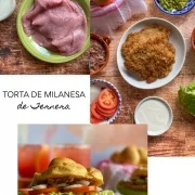 Deliciosa torta de milanesa de ternera