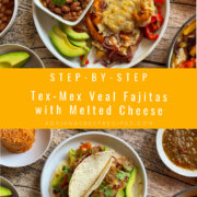 Step by step Text-Mex Veal Fajitas with Cheese