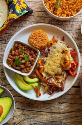 Tex-Mex Veal Fajitas with Melted Cheese